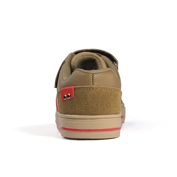Kids Lightweight Fashion Sneakers - KHAKI BEIGE RED - 2